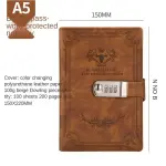 KCM-200 Pages A5 Retro Password Book With Lock Diary Thickened Creative Hand Ledger Student Notepad Stationery Notebook Binder